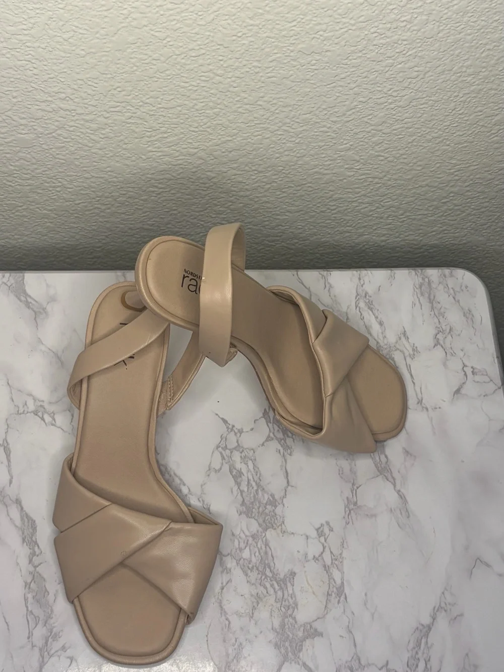 Rack Nude Crossover Slingback Sandals for Women